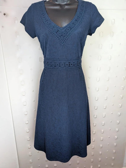 RJR John Rocha UK10 Navy Lace Detail Day DressElegant navy day dress John Rocha