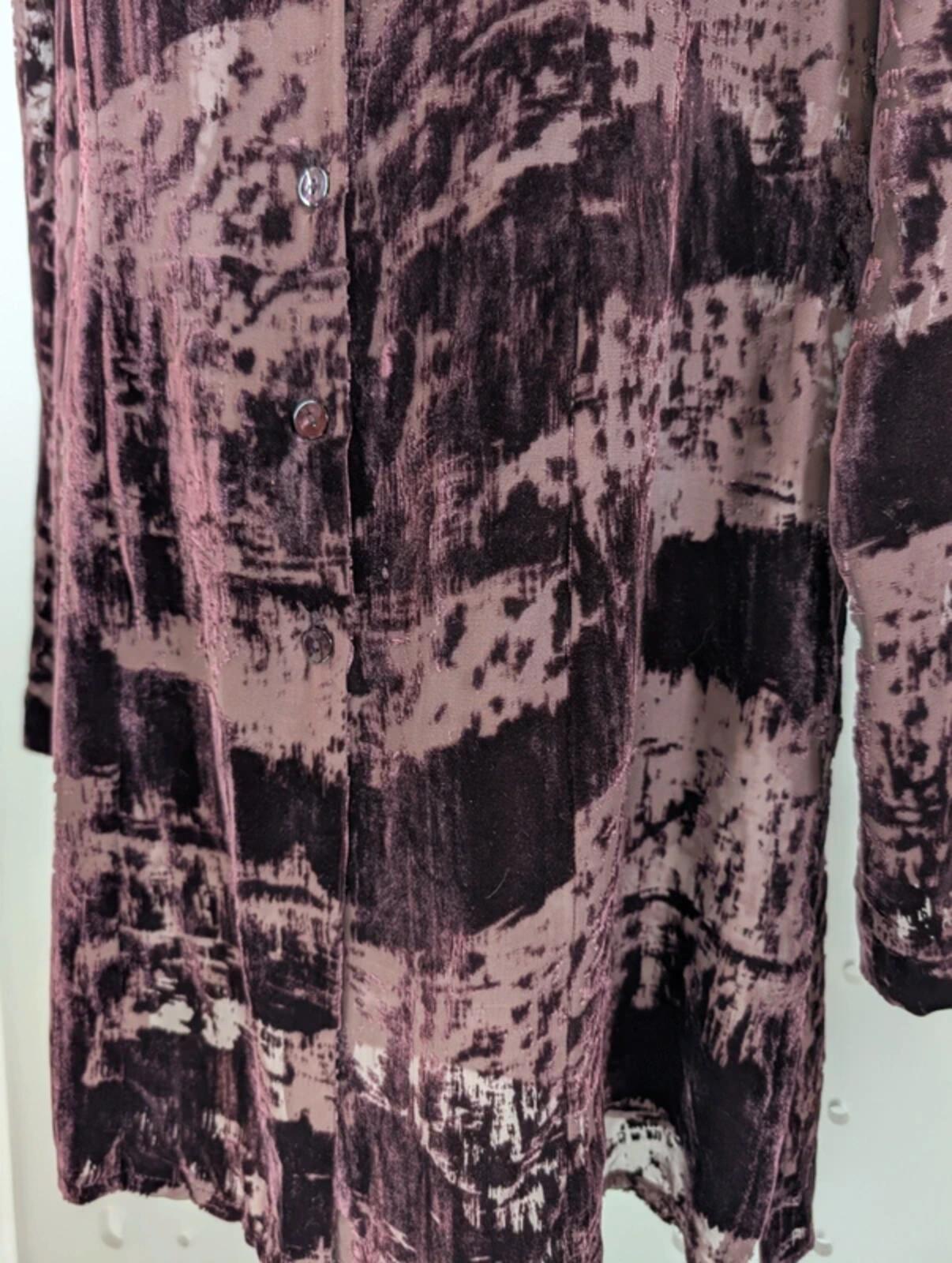 Vintage Punto Linea devoré burnout longline shirt FR42