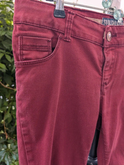 SoulCal & Co California DLX Burgundy Skinny Jeans UK8 W30
