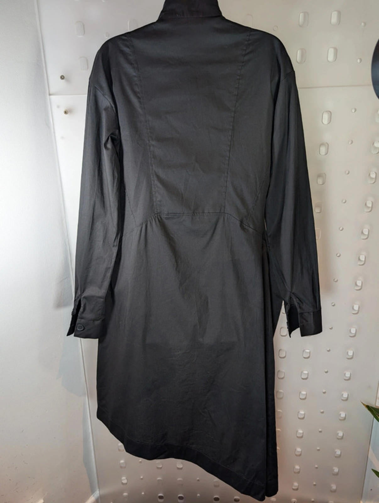 Miss City Utility Dress Jacket Black UK 12  Asymmetric Hem