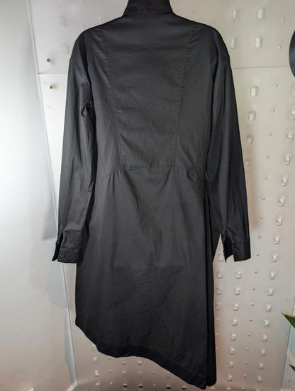 Miss City Utility Dress Jacket Black UK 12  Asymmetric Hem