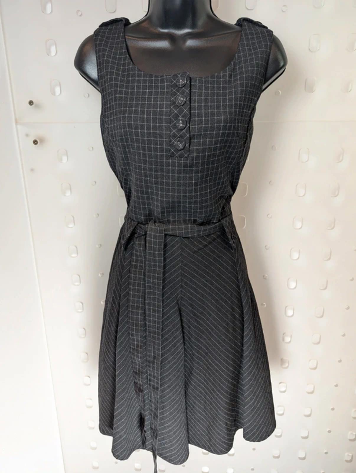 NW3 by Hobbs Wool Tie Waist Pinafore Dress UK14