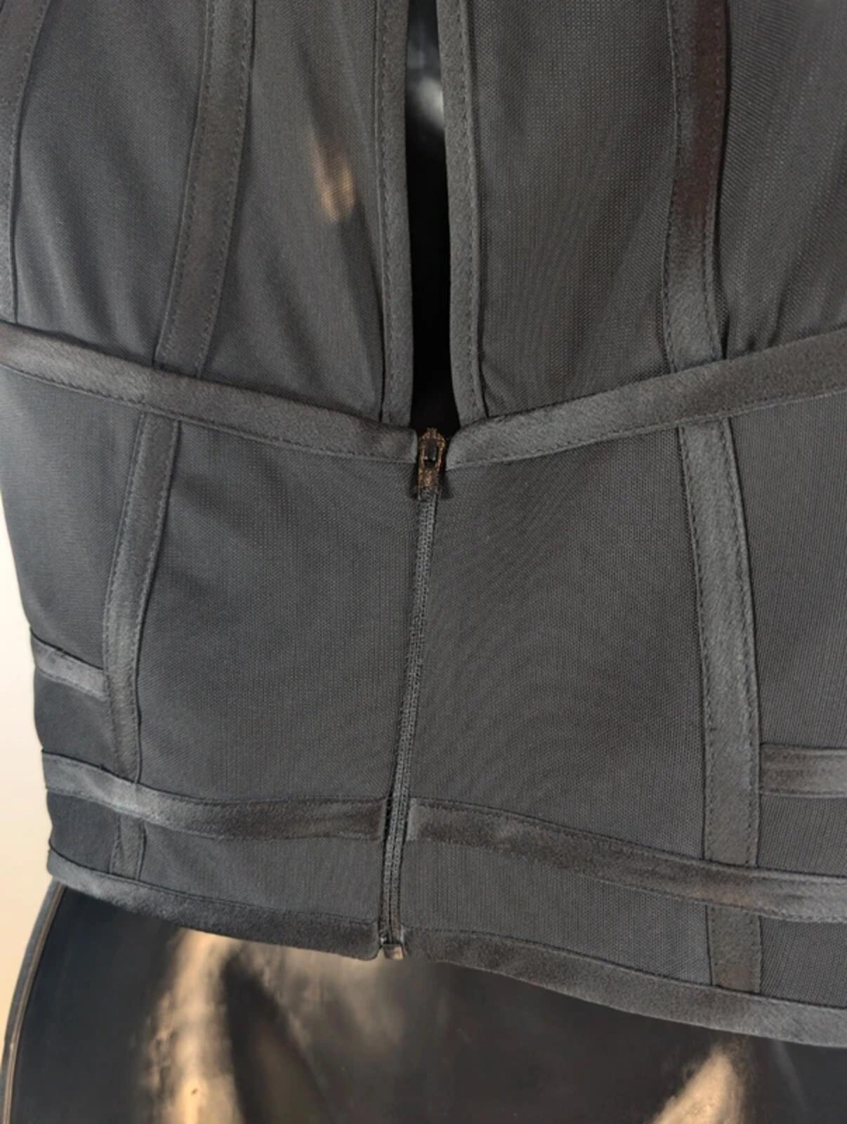 Coast Sheer Mesh Corset Style Crop Top – Black – UK 8