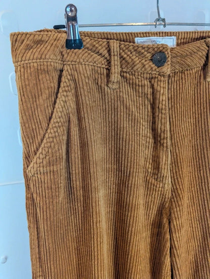 FatFace Jumbo Corduroy Wide Leg Cropped Trousers UK10