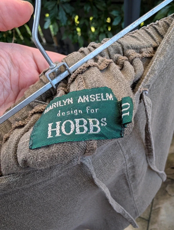 Vintage Marilyn Anselm for Hobbs Pure Linen Trousers UK10
