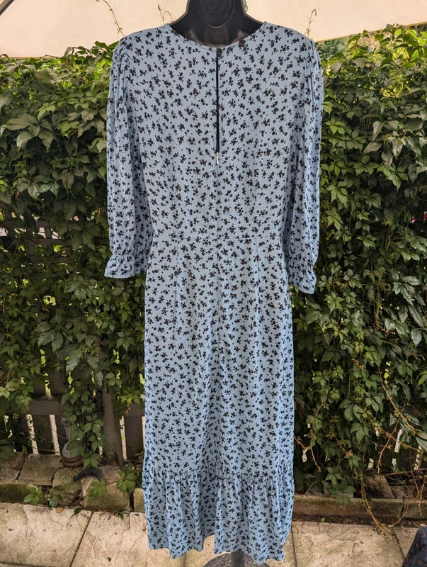 Nobody's Child EcoVero Floral Midi Dress Blue UK10