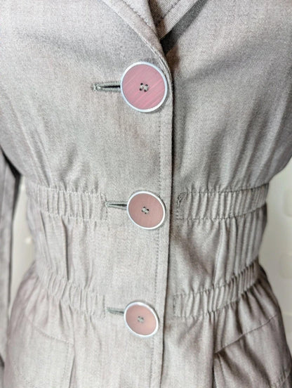 Caractère cotton fitted blazer with elasticated waist UK 8