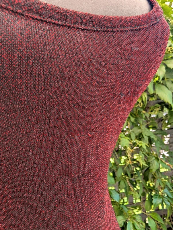 Mistress Rocks Glitter Mini Dress Red Black XS