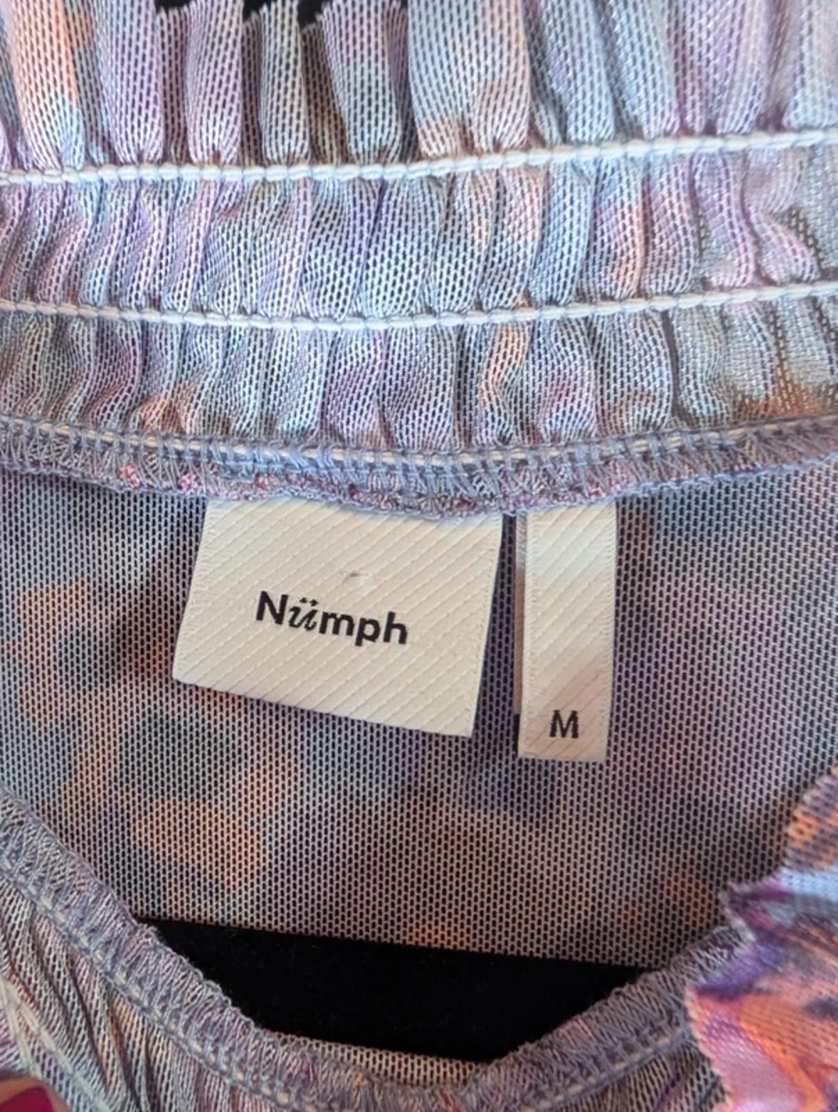 Numph Nupoppy Sheer Blouse Size M