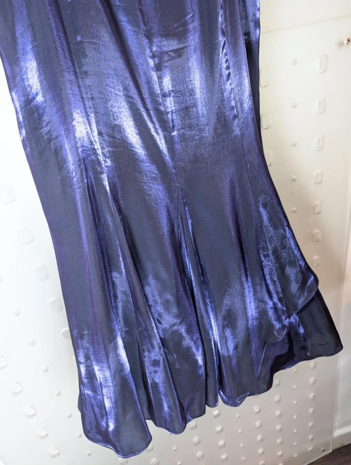Vintage 90s Minuet Iridescent Purple Maxi Skirt – Mermaid Prom UK12