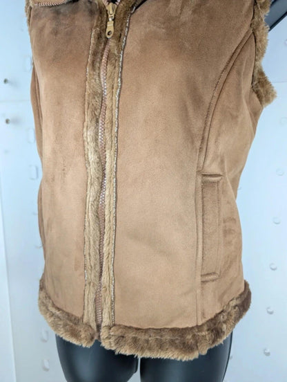 C Five J vintage Y2K faux suede gilet Medium