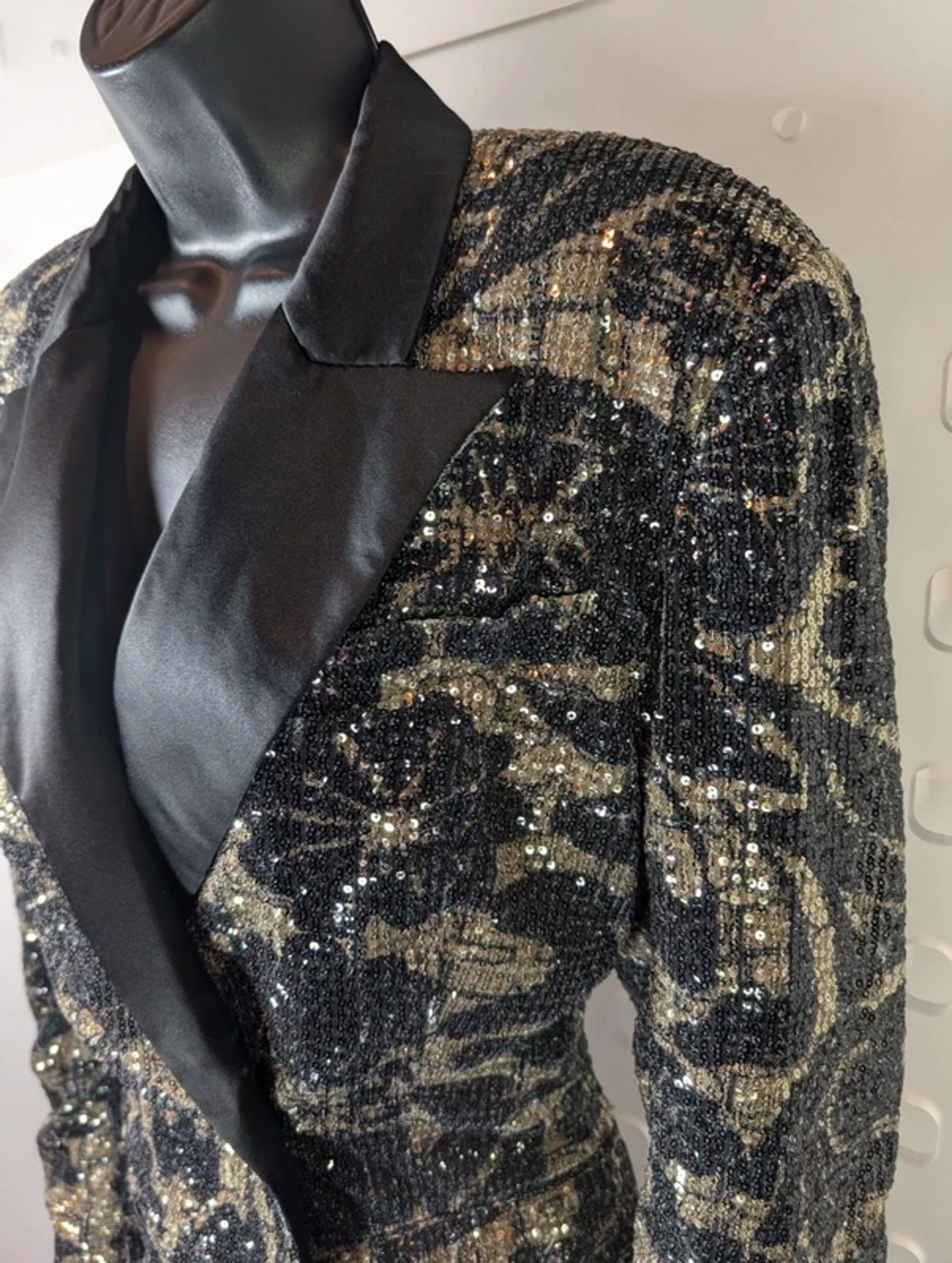 Rotate Birger Christensen “Augustina” Sequin Lace Blazer – UK12
