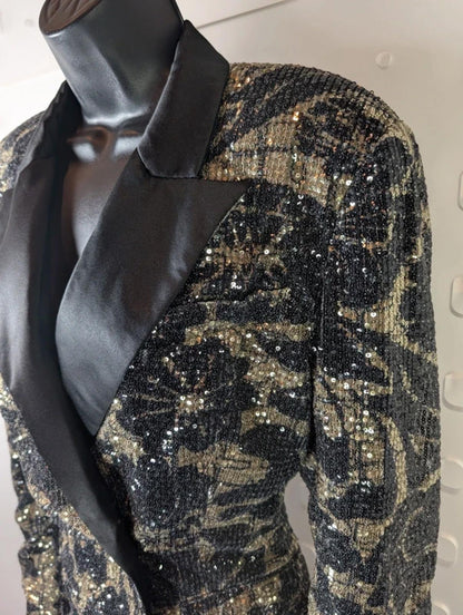 Rotate Birger Christensen “Augustina” Sequin Lace Blazer – UK12