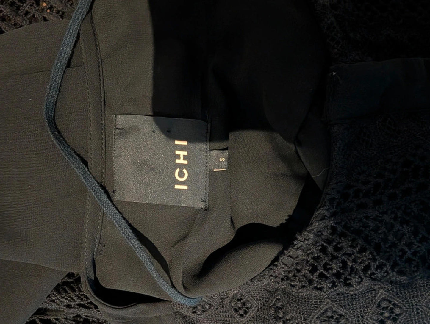 Ichi black chiffon blouse – size S