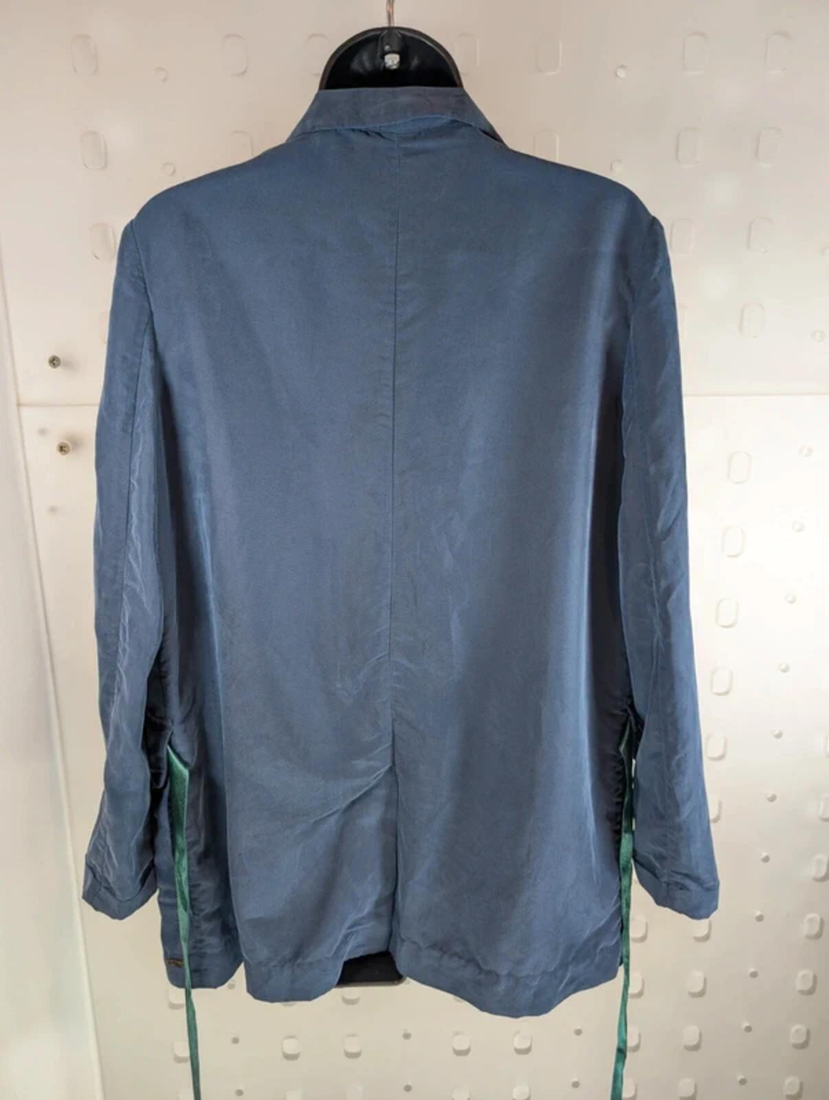 Levi’s Navy Modal Longline Jacket Silver Button Utility Style Medium