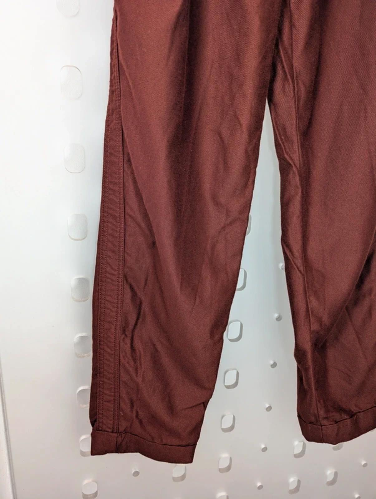 Massimo Dutti Maroon Tailored Joggers Size 34 Elastic Back Waist