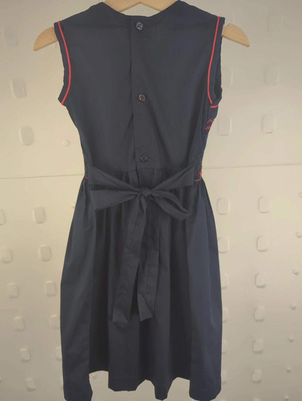 Girls age 4 Navy cotton occasion dress