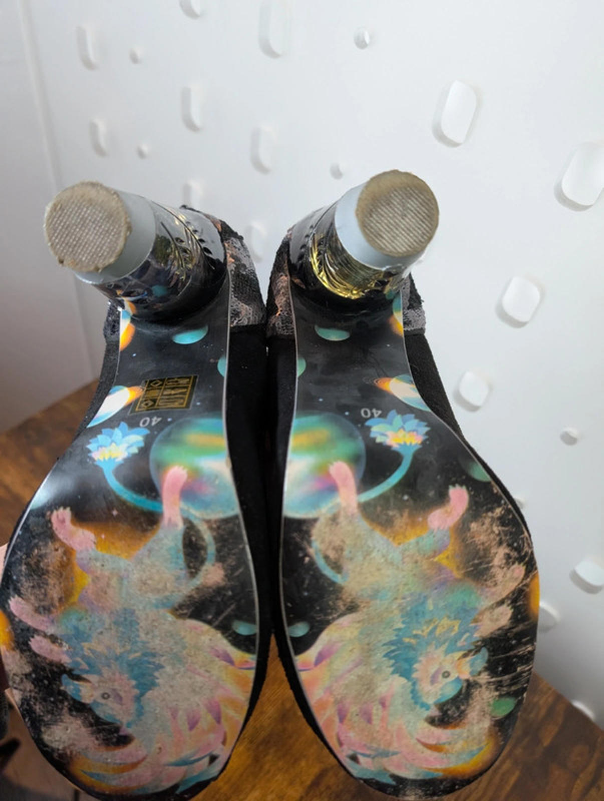 Irregular Choice silver owl face heels | EU 40 | UK7 Sequin detail