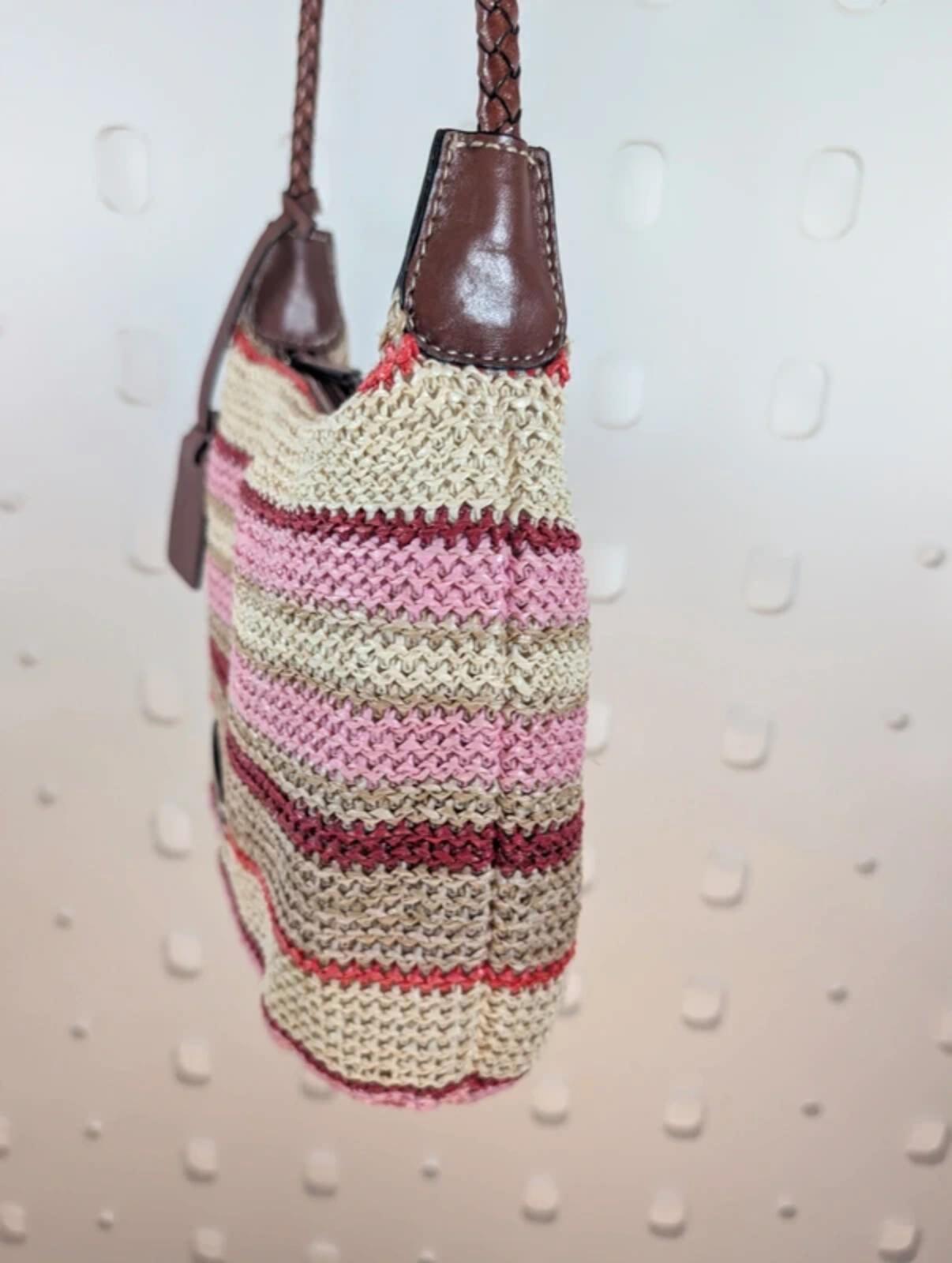 Tula Rattan Crossbody Bag Leather Trim Woven Summer Holiday Boho