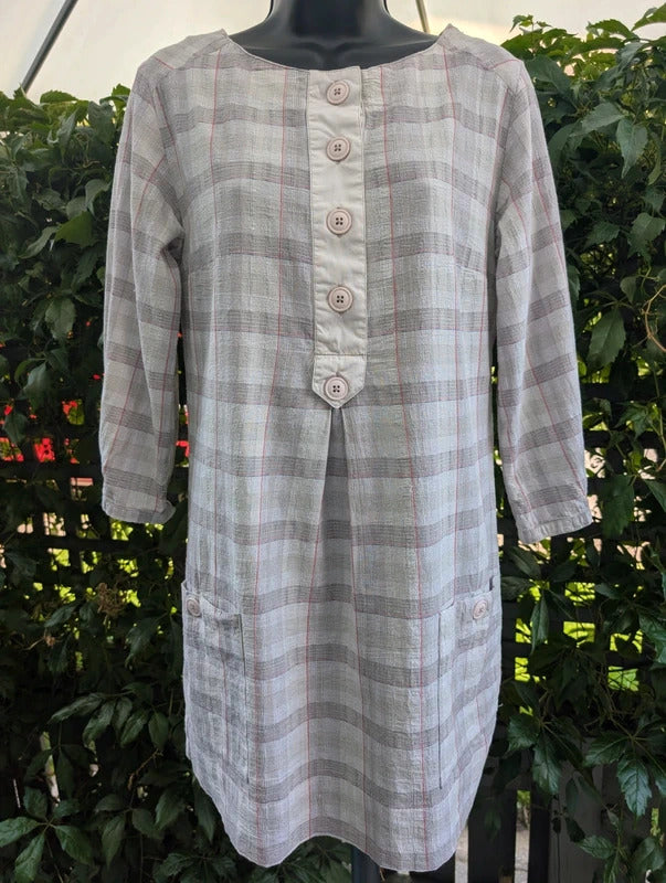 Toast Grey Check Shirt Dress UK8