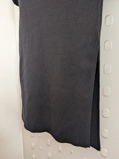 Levete Room Black Rib Knit Midi Dress M