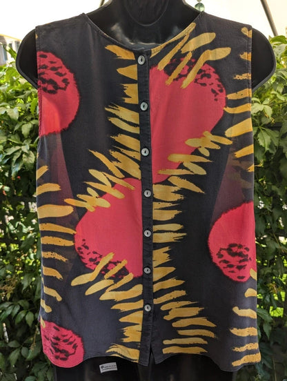 ROA for Monsoon Pure Silk Blouse Abstract Print UK14