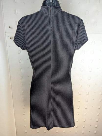 All That Jazz Corduroy Skater Dress – Black – Size M