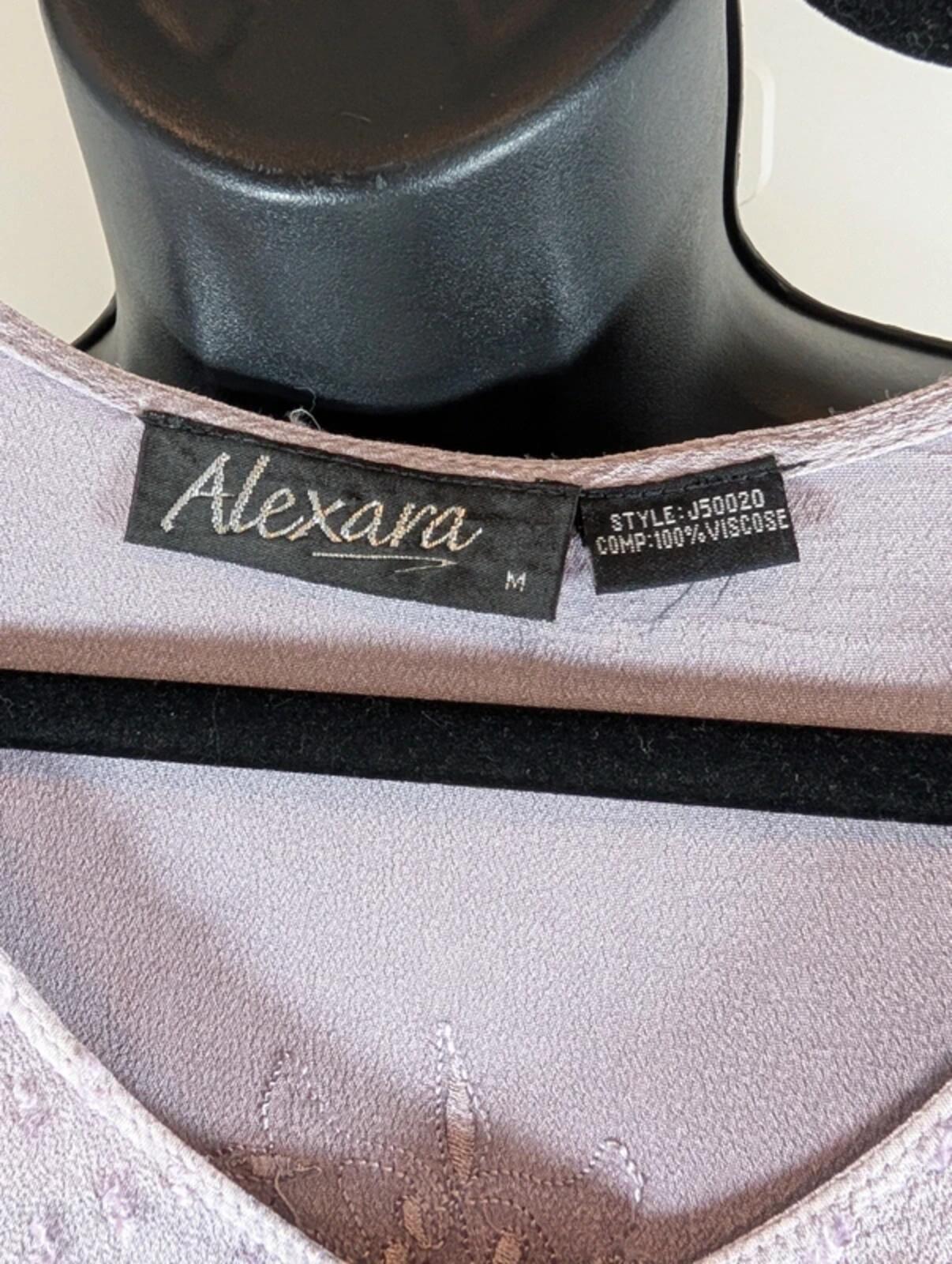 Alexara vintage lilac embroidered boho blouse size M