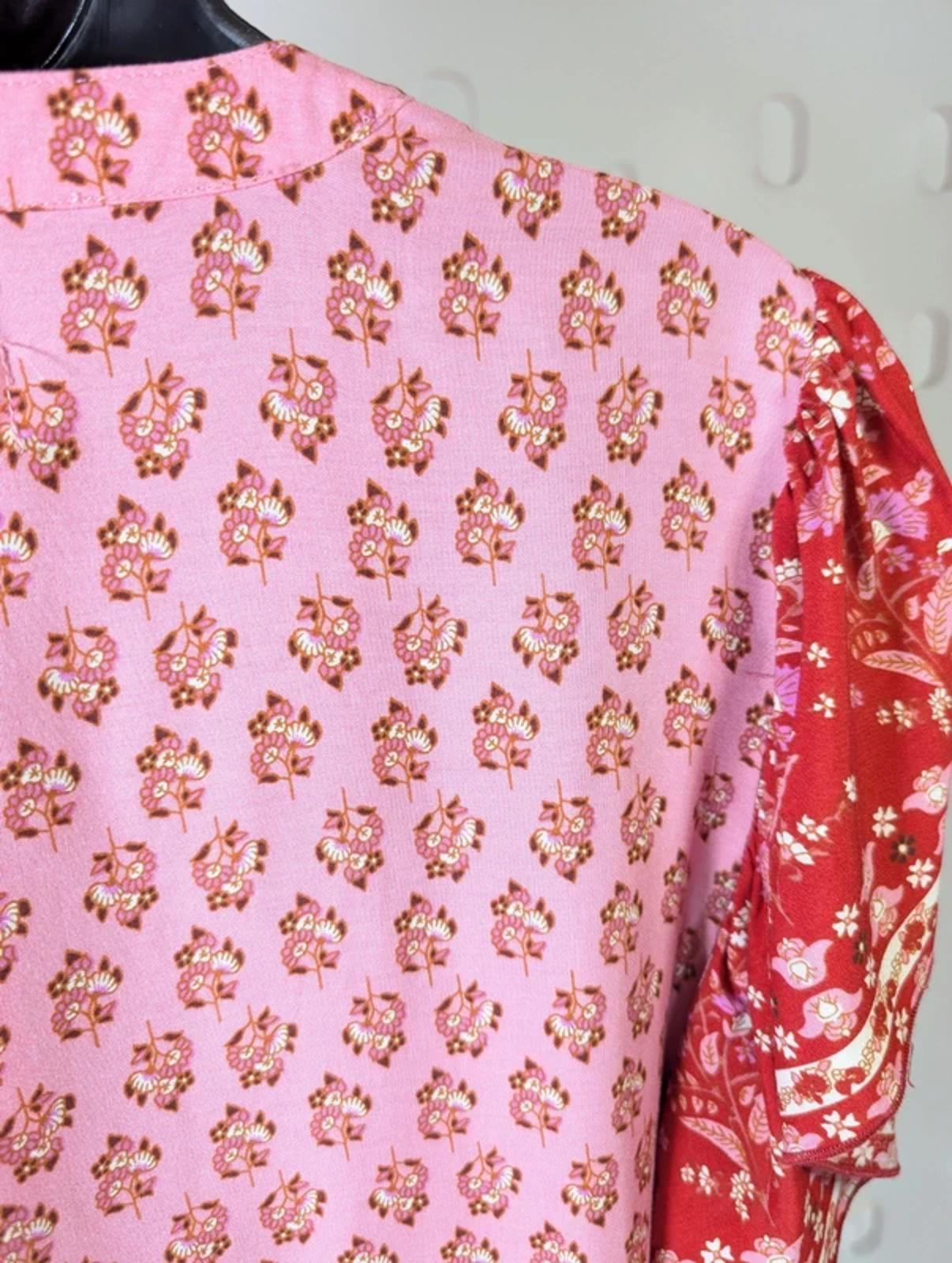 Lollys Laundry Isabel Pink Blouse Size M NWT 100% Viscose Flutter Sleeve rrp£100
