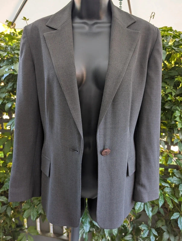 J. Taylor Single Breasted Blazer Charcoal Grey UK10