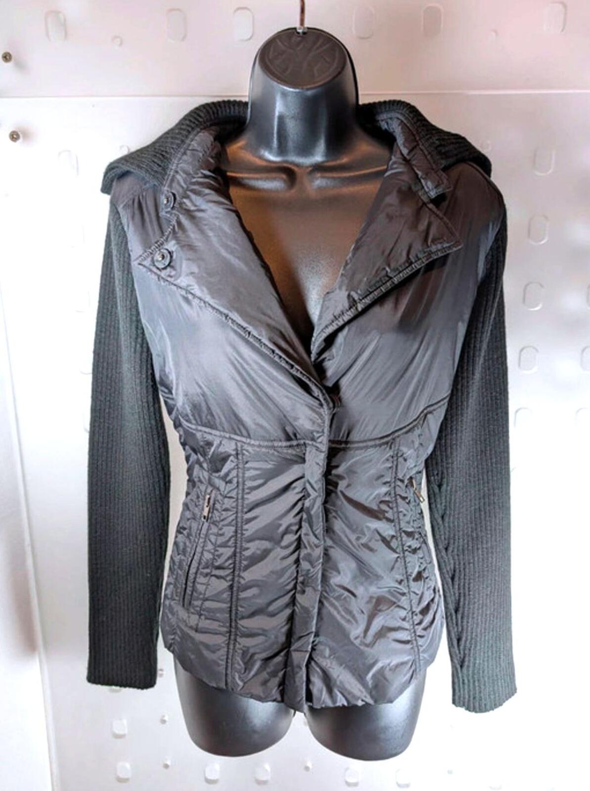 Max & Co Quilted Jacket with Ribbed Knit Sleeves – UK 10