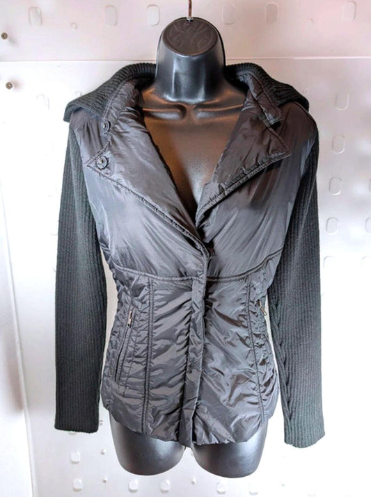 Max & Co Quilted Jacket with Ribbed Knit Sleeves – UK 10