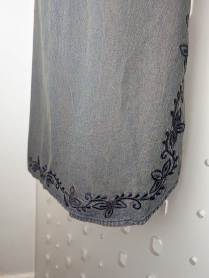 Denim midi dress by Cazz  UK M