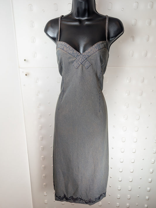 Denim midi dress by Cazz  UK M