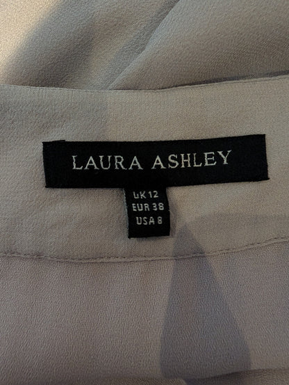 Vintage Laura Ashley silk beaded bow top – UK 12