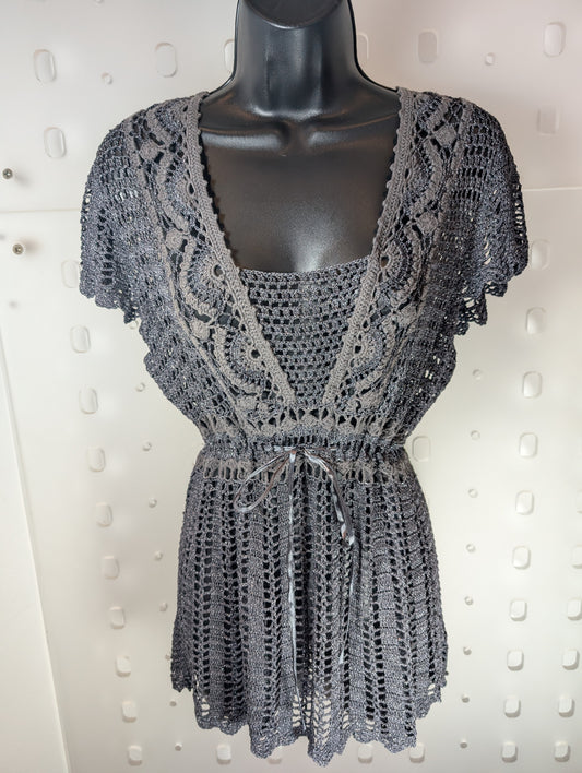 Marks & Spencer Crochet Tie-Waist Top – Estimated UK 12