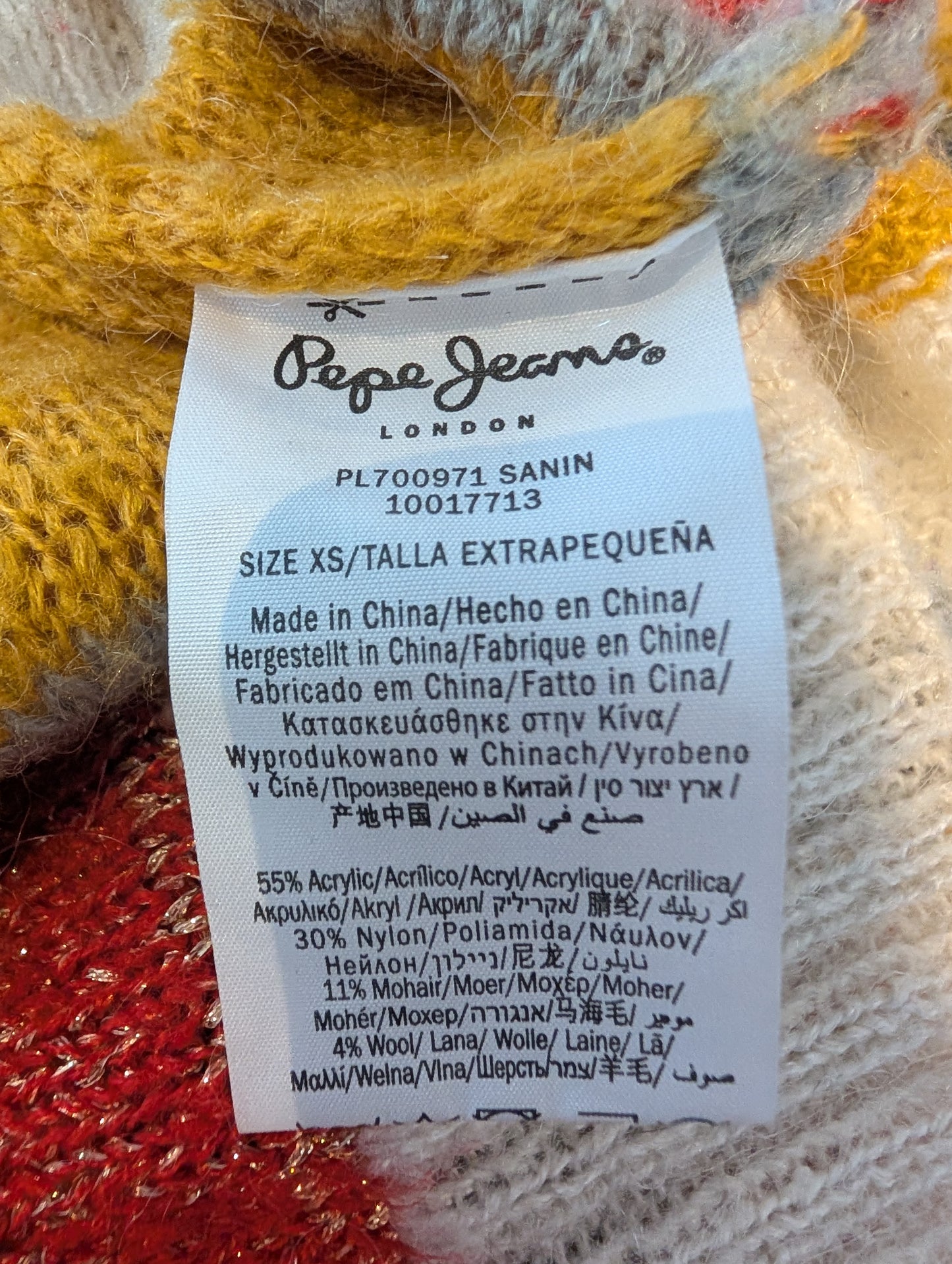 Pepe Jeans oversized lightweight knit jumper XS UK8/10