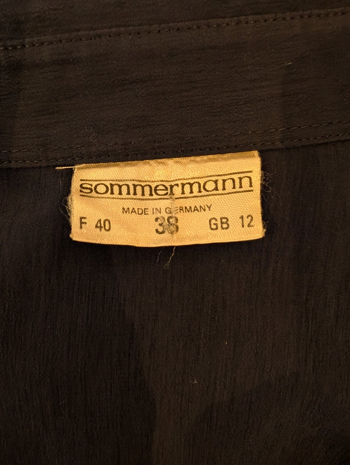 Vintage Sommermann navy diamanté evening shirt – UK 12