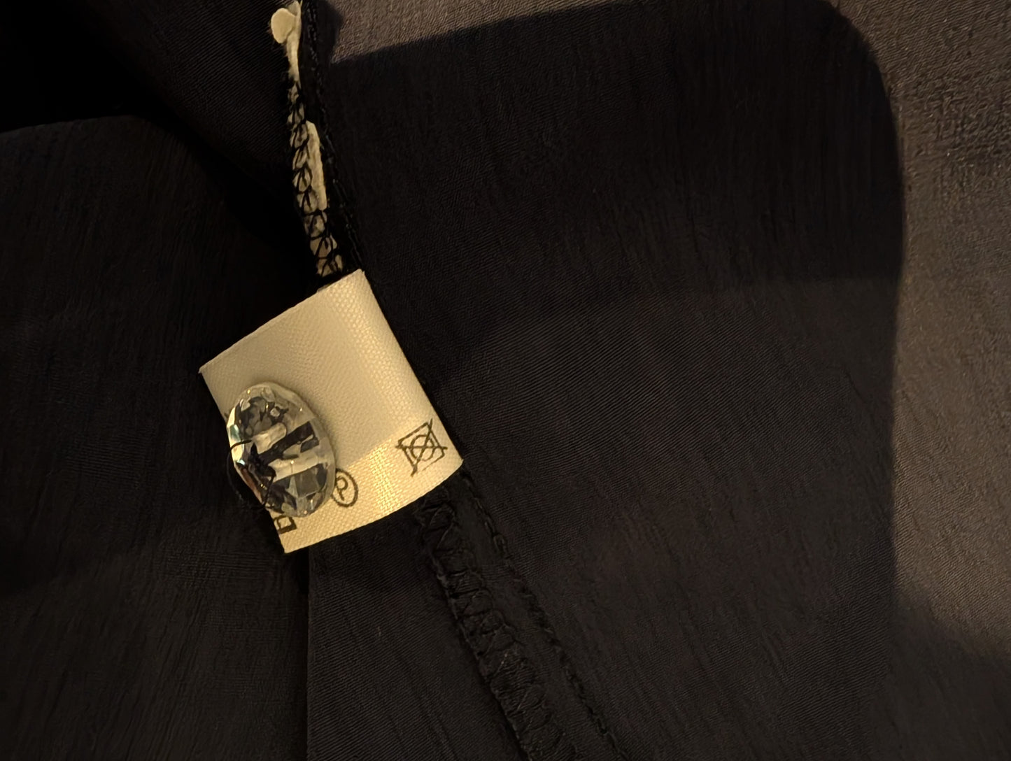 Vintage Sommermann navy diamanté evening shirt – UK 12