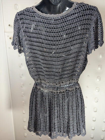 Marks & Spencer Crochet Tie-Waist Top – Estimated UK 12