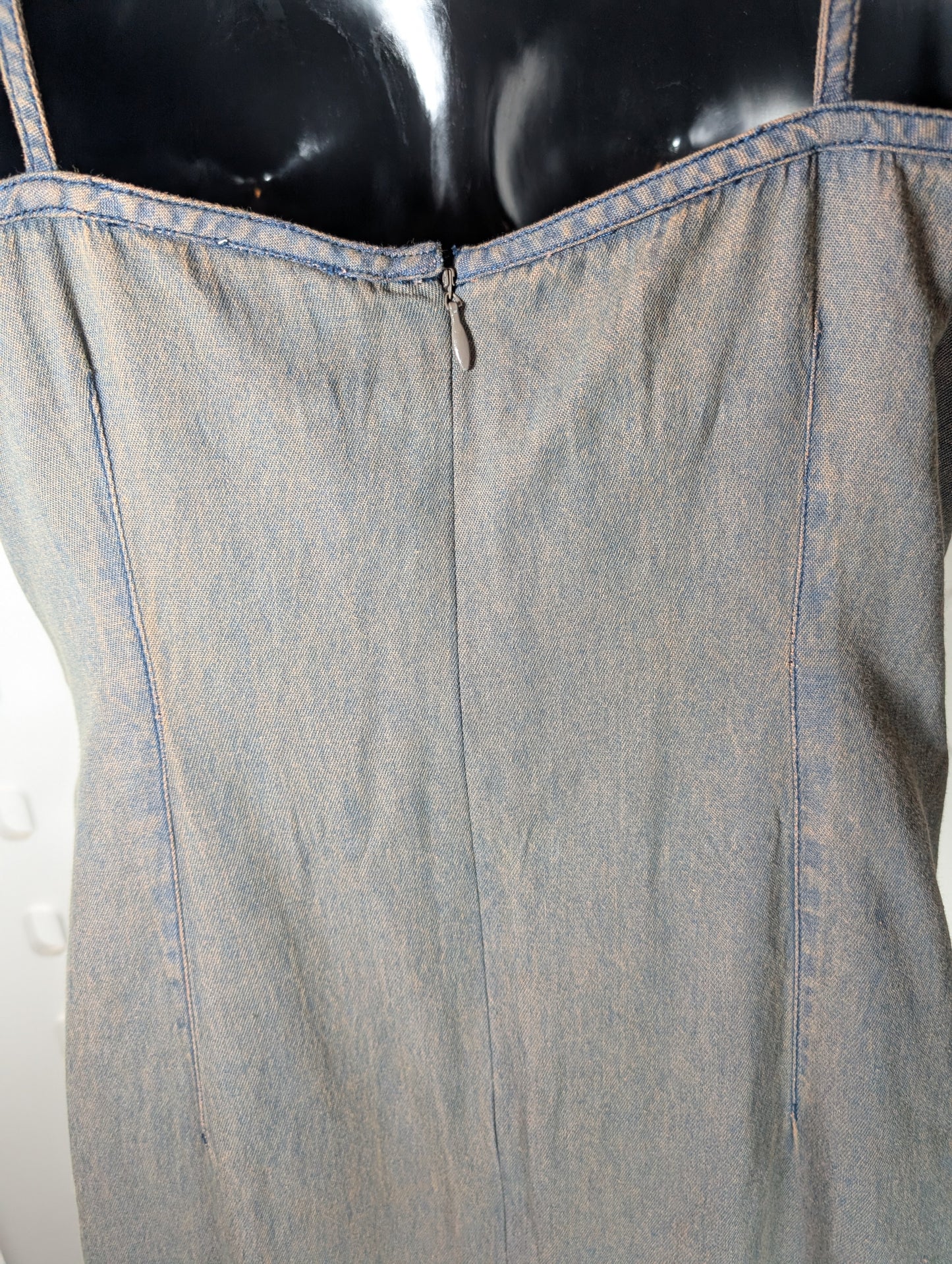Denim midi dress by Cazz  UK M